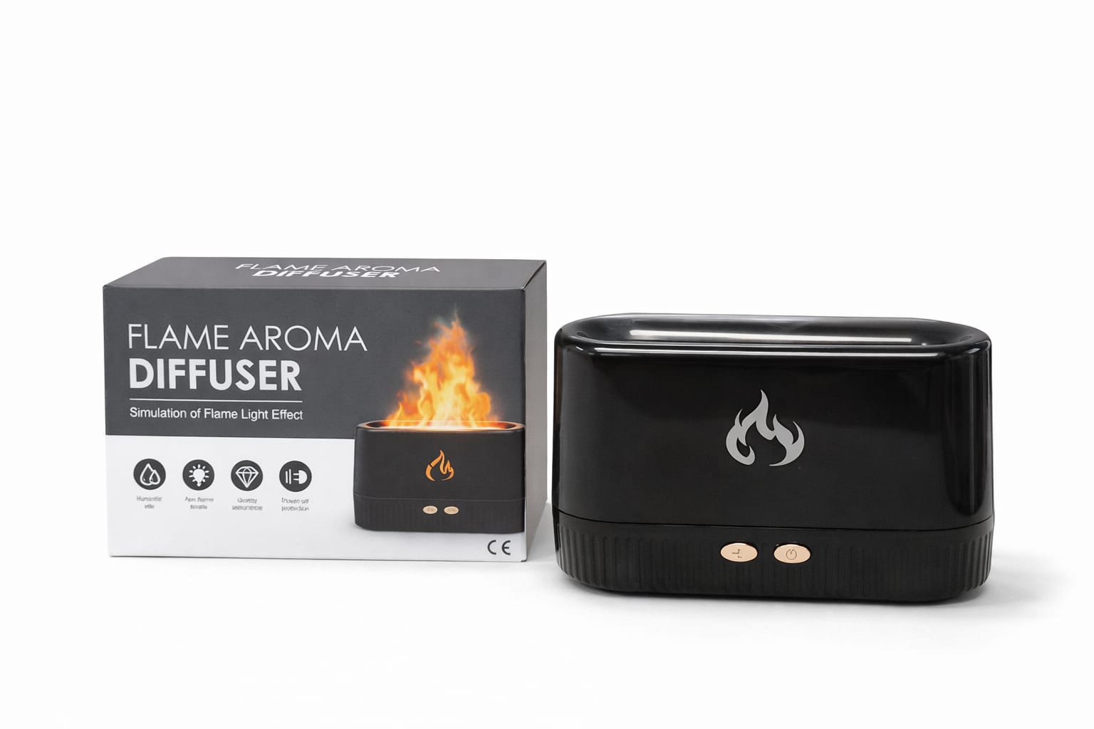 Flame Aroma Diffuser – LED Luftbefeuchter mit Flammen Effekt